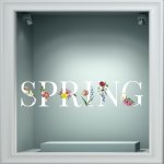 Αυτοκόλλητο βιτρίνας - Άνοιξη - Λουλούδια 27