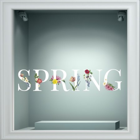 Αυτοκόλλητο βιτρίνας - Άνοιξη - Λουλούδια 27