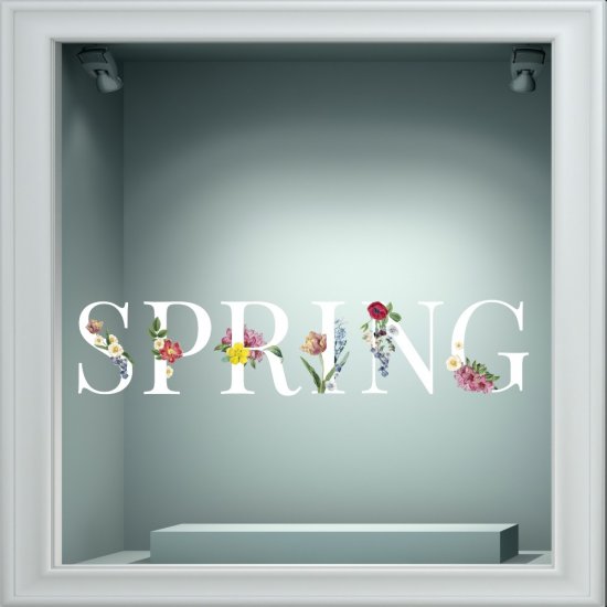 Αυτοκόλλητο βιτρίνας - Άνοιξη - Λουλούδια 27 Αυτοκόλλητο βιτρίνας - Άνοιξη - Λουλούδια 27