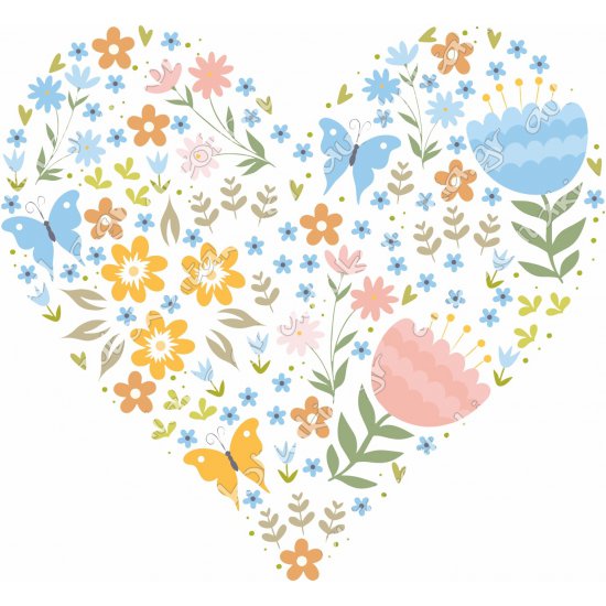 Αυτοκόλλητο βιτρίνας - Άνοιξη - Λουλούδια 29