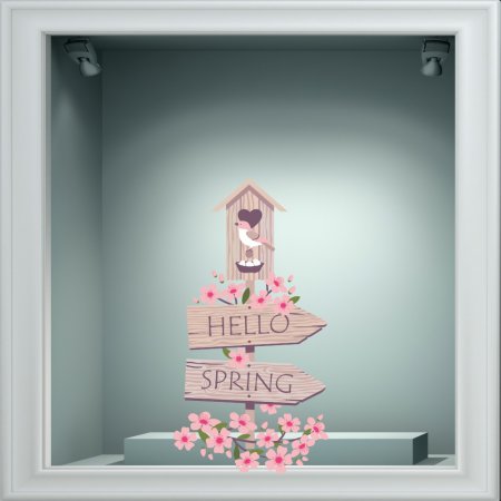 Αυτοκόλλητο βιτρίνας - Ανοιξιάτικο 60