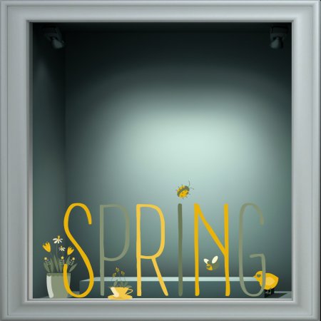 Αυτοκόλλητο βιτρίνας - Ανοιξιάτικο 61