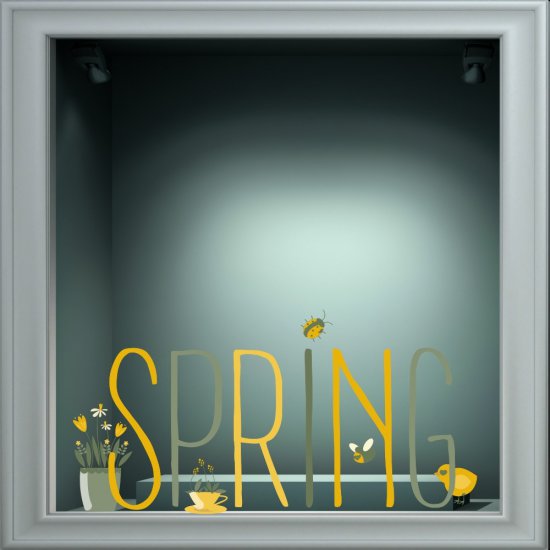 Αυτοκόλλητο βιτρίνας - Ανοιξιάτικο 61