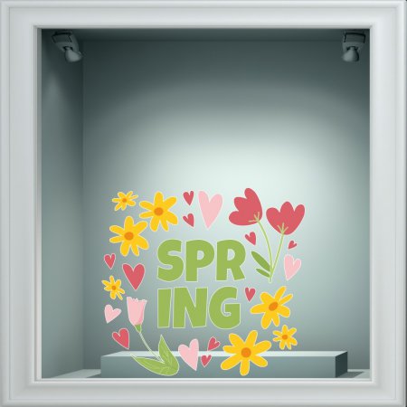 Αυτοκόλλητο βιτρίνας - Ανοιξιάτικο 61