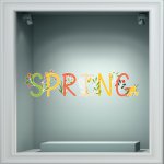 Αυτοκόλλητο βιτρίνας - Άνοιξη - Λουλούδια 24