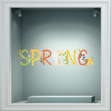 Αυτοκόλλητο βιτρίνας - Άνοιξη - Λουλούδια 24