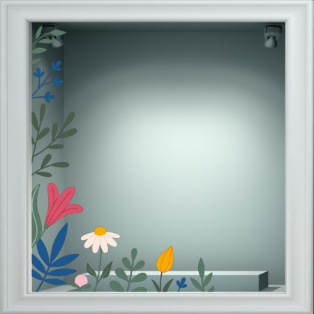 Αυτοκόλλητο βιτρίνας - Άνοιξη - Λουλούδια 63