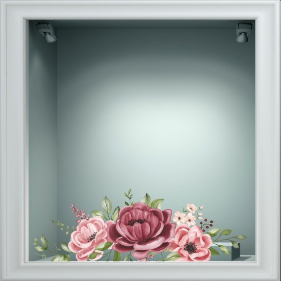 Αυτοκόλλητο βιτρίνας - Άνοιξη - Λουλούδια 64