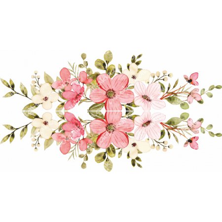 Αυτοκόλλητο βιτρίνας - Άνοιξη - Λουλούδια 67 (2 τεμάχια)