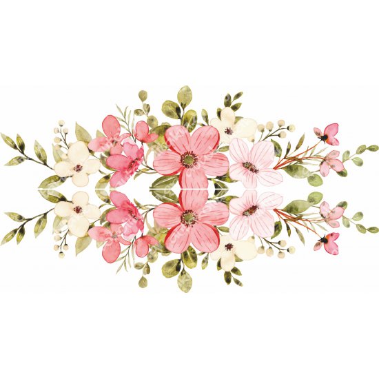 Αυτοκόλλητο βιτρίνας - Άνοιξη - Λουλούδια 67 (2 τεμάχια)