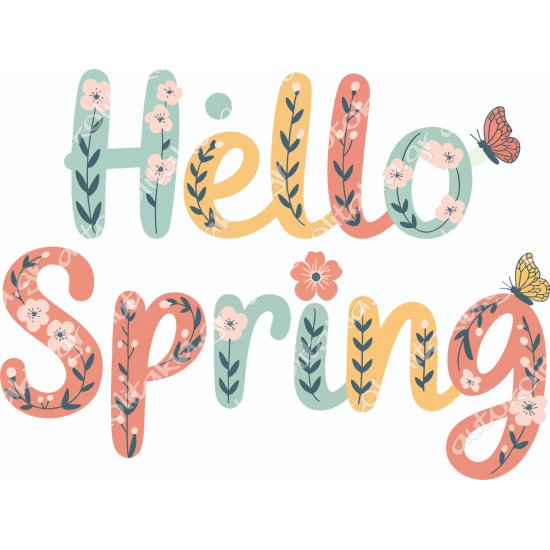 Αυτοκόλλητο βιτρίνας - Άνοιξη - Λουλούδια 68