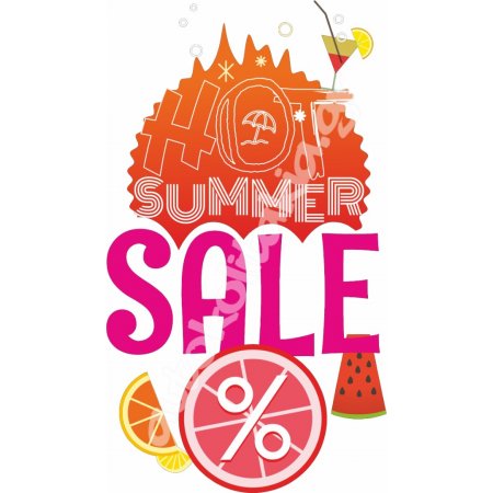 Αυτοκόλλητο εκπτώσεων - Summer sale 93