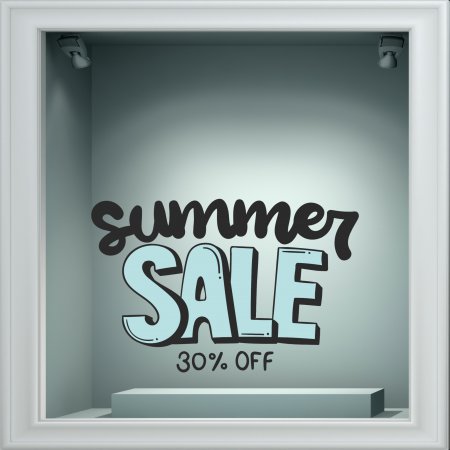 Αυτοκόλλητο εκπτώσεων - Summer sale 123