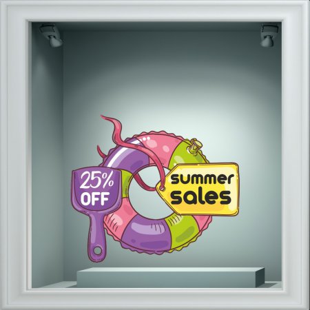 Αυτοκόλλητο εκπτώσεων - Summer sale 125