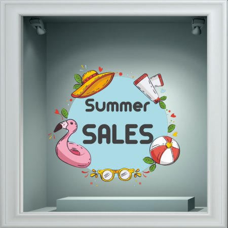 Αυτοκόλλητο εκπτώσεων - Summer sale 129