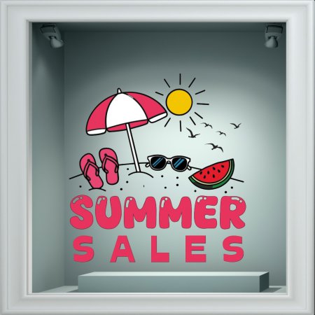 Αυτοκόλλητο εκπτώσεων - Summer sale 130