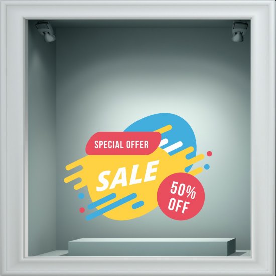 Αυτοκόλλητο χειμερινών εκπτώσεων - Εκπτώσεις 64