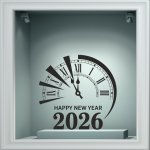 Αυτοκόλλητο βιτρίνας - Happy New Year 3