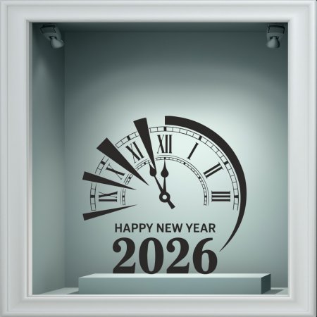 Αυτοκόλλητο βιτρίνας - Happy New Year 3