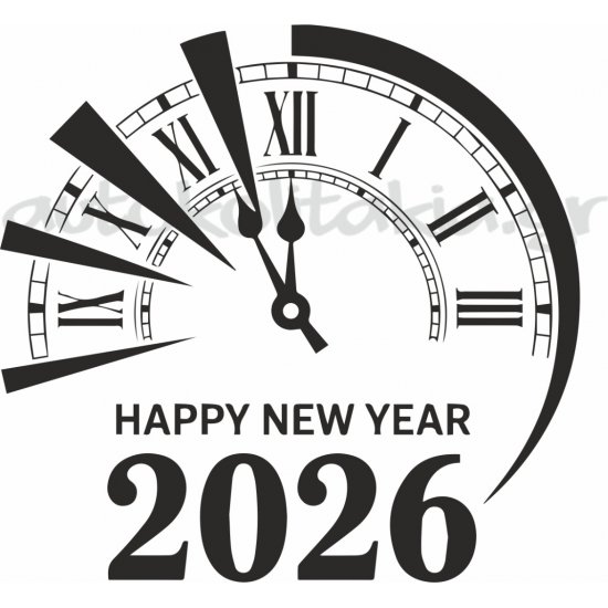 Αυτοκόλλητο βιτρίνας - Happy New Year 3 Αυτοκόλλητο βιτρίνας - Happy New Year 3