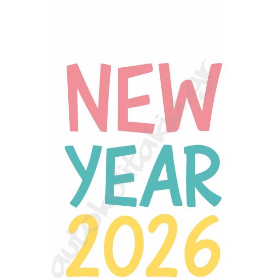 Αυτοκόλλητο βιτρίνας - Happy New Year 4 Αυτοκόλλητο βιτρίνας - Happy New Year 4