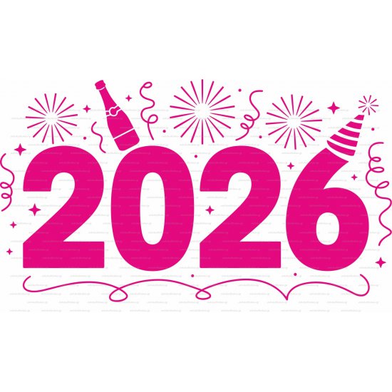 Αυτοκόλλητο βιτρίνας - Happy New Year 4 Αυτοκόλλητο βιτρίνας - Happy New Year 4