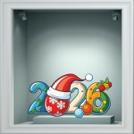 Αυτοκόλλητο βιτρίνας - Happy New Year 5
