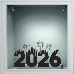 Αυτοκόλλητο βιτρίνας - Happy New Year 6