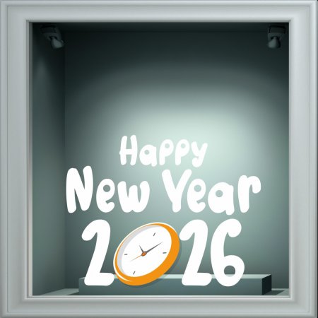 Αυτοκόλλητο βιτρίνας - Happy New Year 7