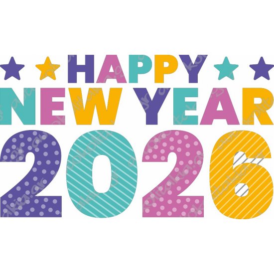 Αυτοκόλλητο βιτρίνας - Happy New Year 9 Αυτοκόλλητο βιτρίνας - Happy New Year 9