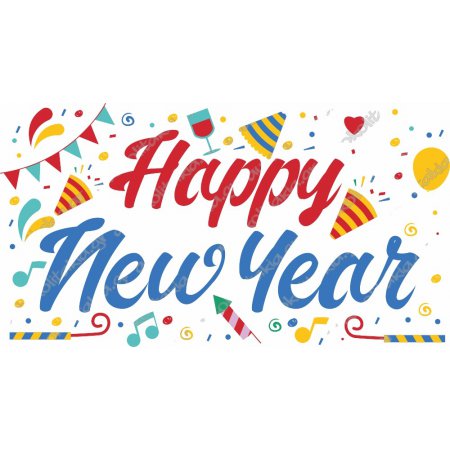 Αυτοκόλλητο βιτρίνας - Happy New Year 10