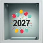 Shop Window Sticker -Happy New Year 32