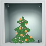 Shop Window Sticker - Christmas Tree 34