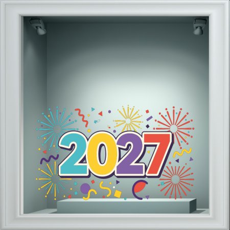 Χριστουγεννιάτικο Αυτοκόλλητο - Happy New Year 35