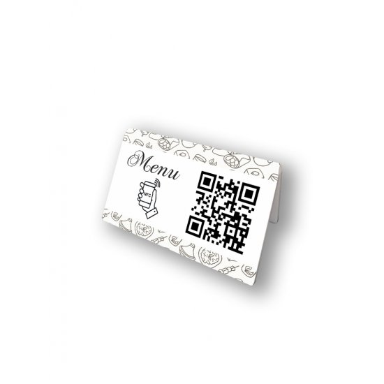 Nfc Tap Or scan QR Code επιτραπέζιo σταντ με το μενού σας διπλής όψης