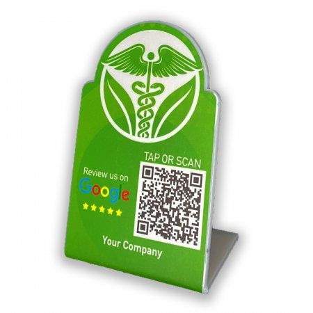 Nfc Tap Or scan QR Code επιτραπέζιo σταντ αξιολογήσεων Google - Φαρμακείο