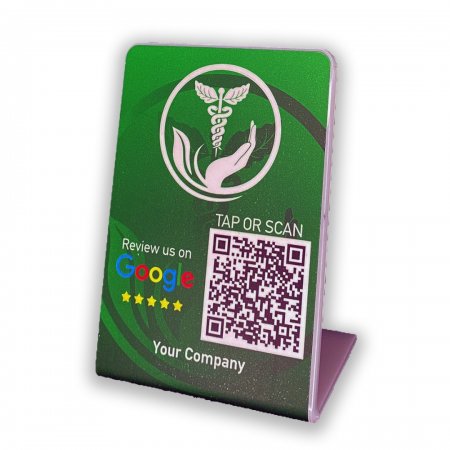 Nfc Tap Or scan QR Code επιτραπέζιo σταντ αξιολογήσεων Google - Φαρμακείο