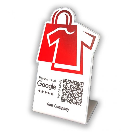 Nfc Tap Or scan QR Code επιτραπέζιo σταντ αξιολογήσεων Google - Καταστήματα