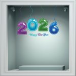 Αυτοκόλλητο βιτρίνας - Happy New year