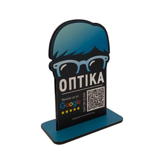 Nfc Tap Or scan QR Code επιτραπέζιo σταντ αξιολογήσεων Google - Κατάστημα Οπτικών