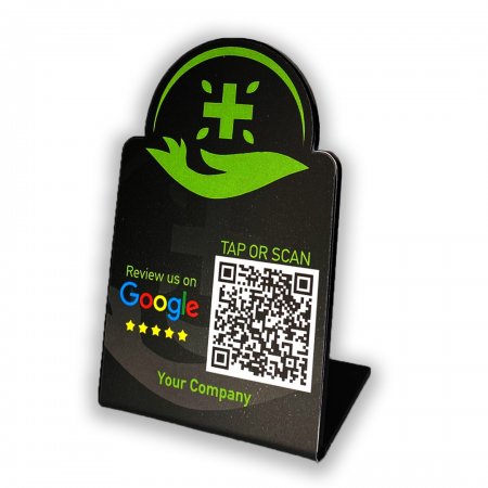 Nfc Tap Or scan QR Code επιτραπέζιo σταντ αξιολογήσεων Google - Φαρμακείο
