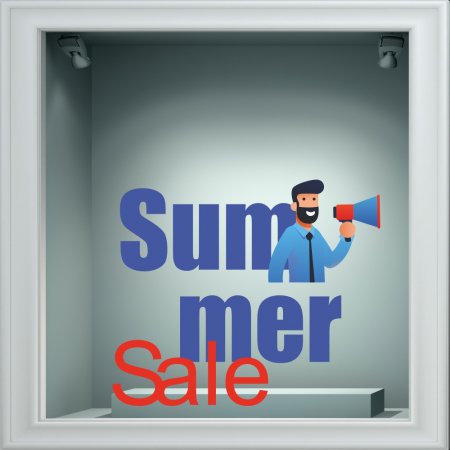 Αυτοκόλλητο εκπτώσεων - Summer sale 124