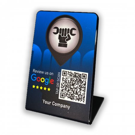 Nfc Tap Or scan QR Code επιτραπέζιo σταντ αξιολογήσεων Google - Συνεργείο