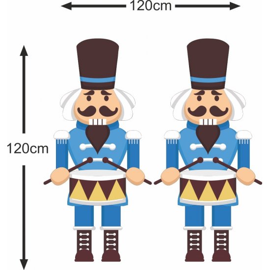 Χριστουγεννιάτικο Αυτοκόλλητο - Χριστουγεννιάτικοι Καρυοθραύστες (2 Καρυοθραύστες Σετ)