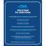 Πινακίδα σε ΛΑΜΑΡΙΝΑ ΓΑΛΒΑΝΙΖΕ - Κανονισμοί Πισίνας 2