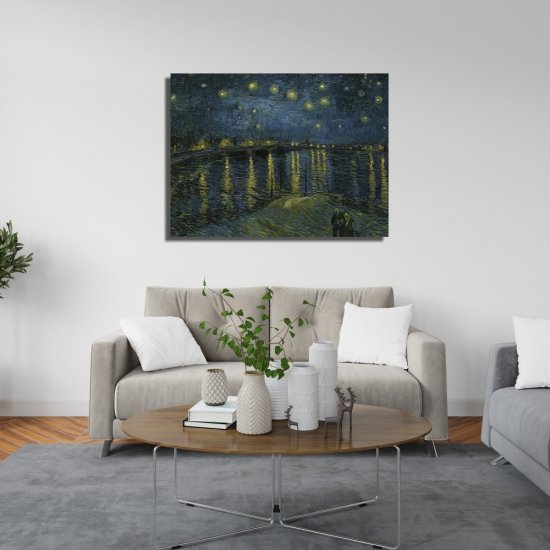 Πίνακας - Αντίγραφο - Starry Night over the Rhone - Vincent van Gogh