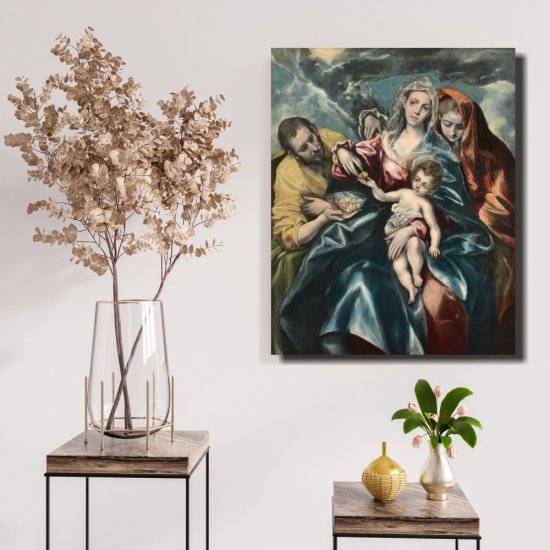 Πίνακας - Αντίγραφο - Τυπωμένο Σε Καμβά - The Holy Family with Mary Magdalen - El Greco