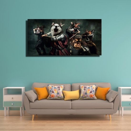 Πίνακας - Τυπωμένος Σε Καμβά Σκυλιά