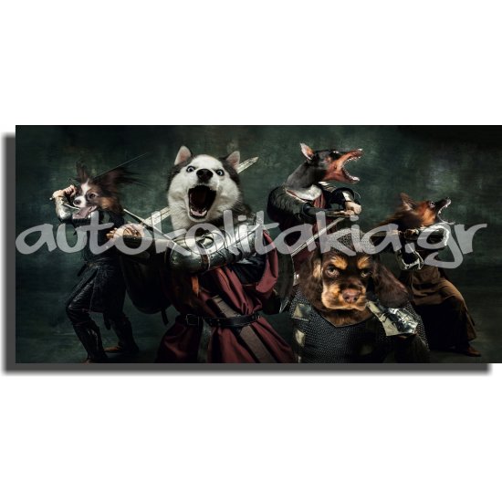 Πίνακας - Τυπωμένος Σε Καμβά Σκυλιά