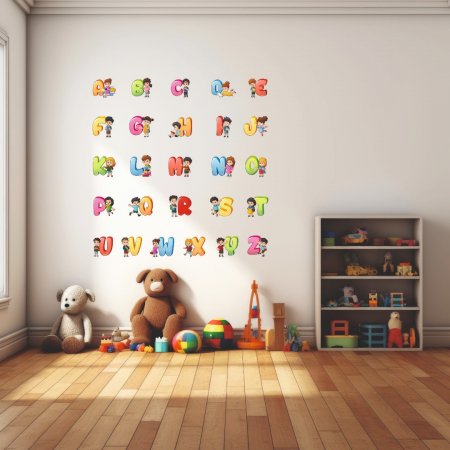 Αυτοκόλλητο Τοίχου- Αγγλική αλφάβητο